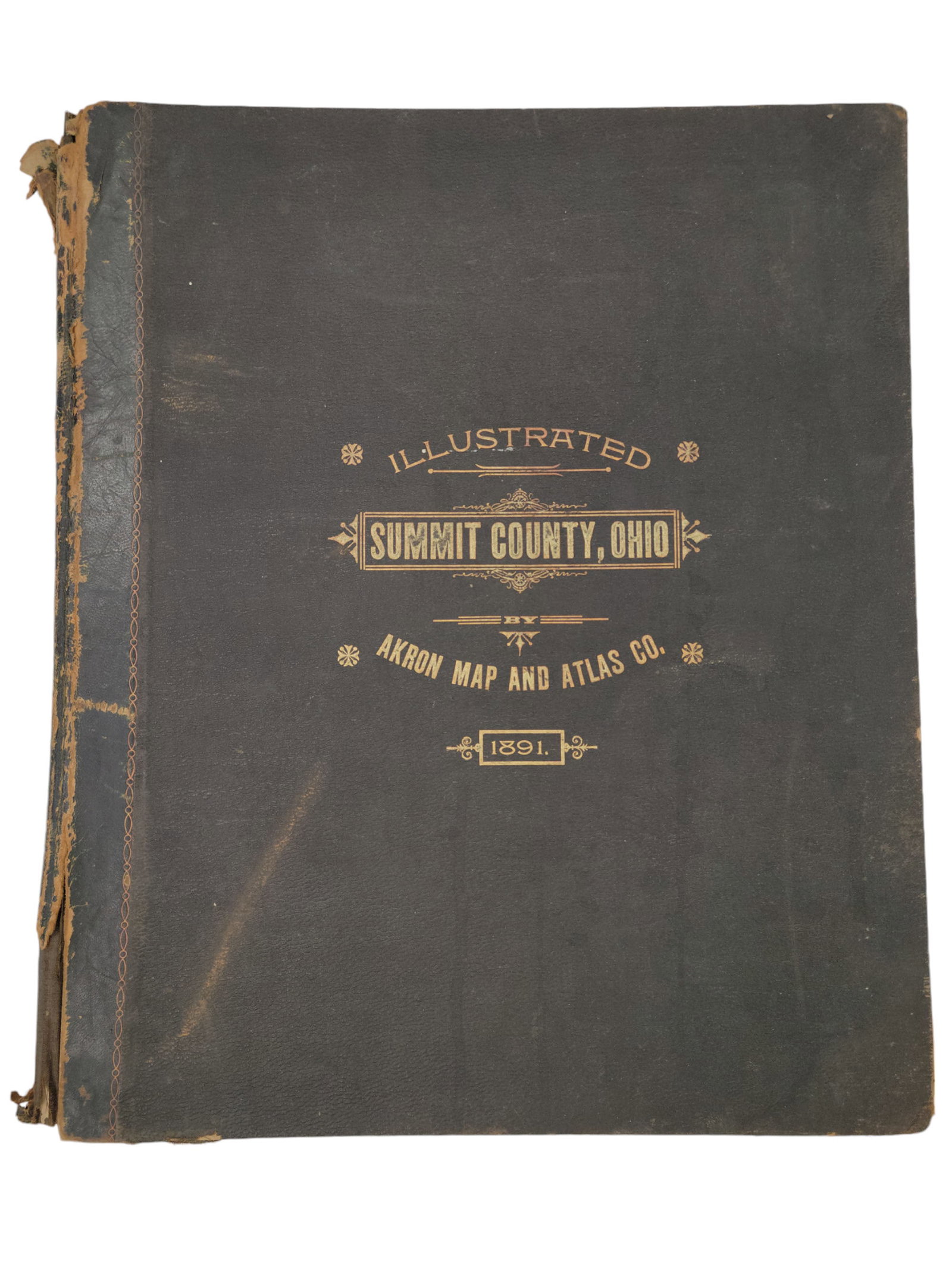 1891 SUMMIT COUNTY, OHIO ATLAS: Illustrated Summit County, Ohio, Representing Her Manufacturing Interests, Commercial Houses, Public Institutions, Farms, Homes & People; with History, Statistics and General Information. Maps of Unit