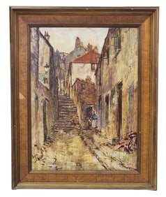 EUROPEAN CITYSCAPE BY LESLIE COPE (OHIO, 1913-2002)