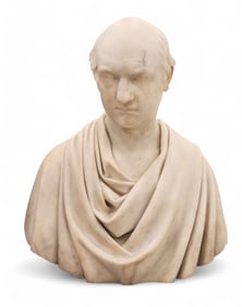 JOEL TANNER HART (KENTUCKY, 1810-1877): BUST OF ERASTUS B. BIGELOW