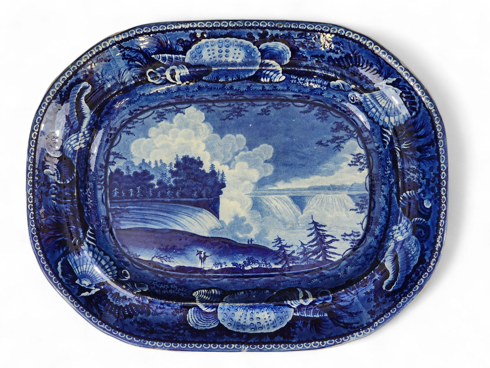 STAFFORDSHIRE NIAGARA FALLS PLATTER (1 of 2)