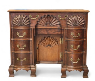 CENTENNIAL SHELL-CARVED KNEEHOLE DESK