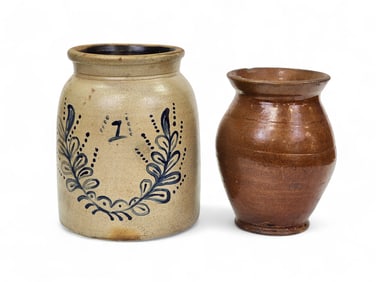 TWO POTTERY JARS