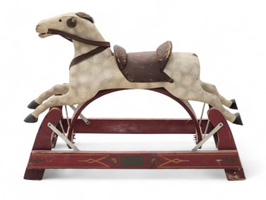 PAINT-DECORATED ROCKING HORSE