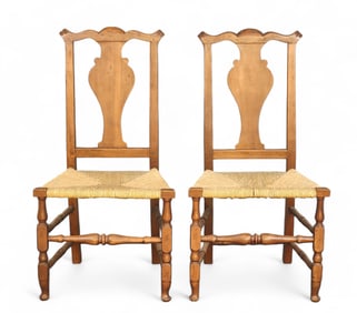 PAIR OF QUEEN ANNE SIDE CHAIRS