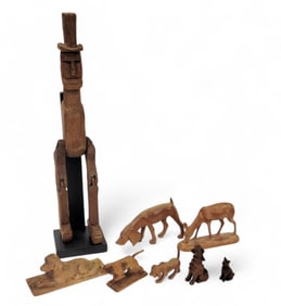 COLLECTION OF FOLK ART CARVINGS