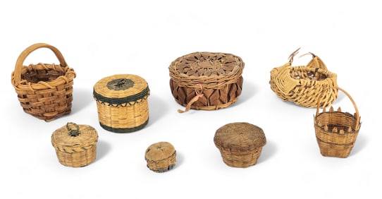 COLLECTION OF MINIATURE BASKETS