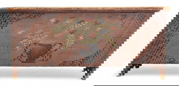 DECORATED BLANKET CHEST