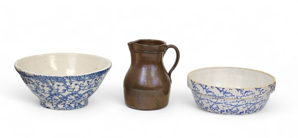 THREE PIECES OF POTTERY