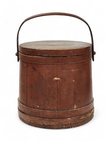 LARGE PAINTED FIRKIN