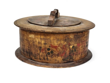 DECORATED BENTWOOD BOX