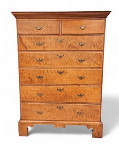 CHIPPENDALE TALL CHEST OF DRAWERS