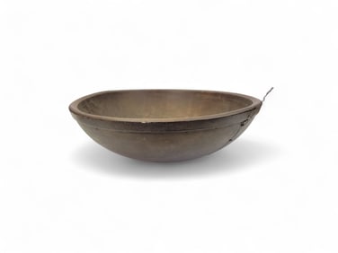 LARGE TURNED DOUGH BOWL