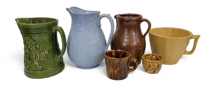 SIX PIECES OF POTTERY