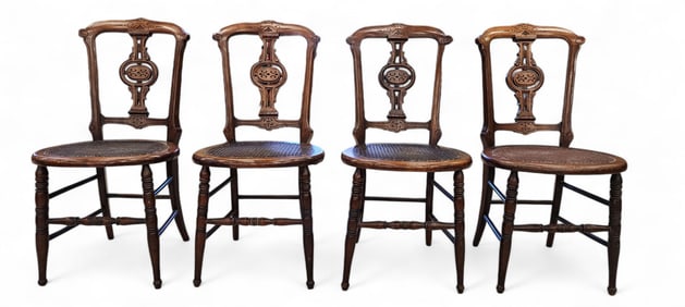 SET OF FOUR RENAISSANCE REVIVAL CHAIRS