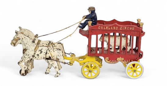 CAST IRON OVERLAND CIRCUS WAGON