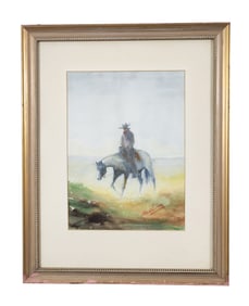 TIM J. CONNOR (AMERICAN, 20TH CENTURY): PORTRAIT OF A COWBOY