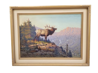ROBERT LINDNEUX (COLORADO, 1871-1970): ELK CALLING