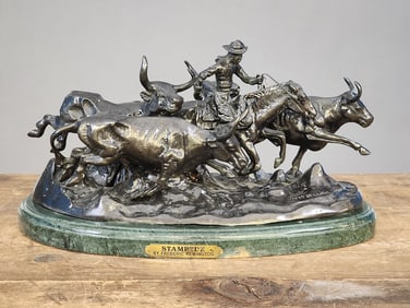 STAMPEDE AFTER FREDERIC REMINGTON (AMERICAN, 1861-1909)