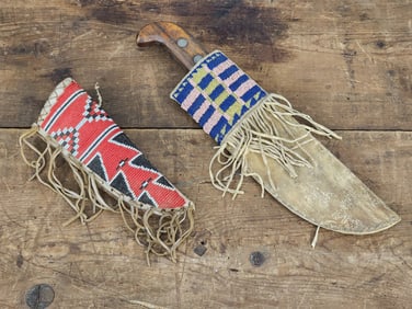 TWO BEADED SHEATHS