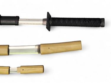 THREE CONTEMPORARY JAPANESE EDGED WEAPONS