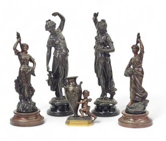GROUP OF FIVE METAL FIGURES