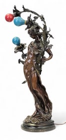 FIGURAL NEWEL POST LAMP