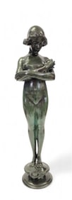 MABEL CONKLING (AMERICAN, 1871-1966) BRONZE STATUE OF EVE