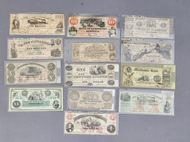 GROUP OF CIVIL WAR CONFEDERATE STATES OBSOLETE NOTES