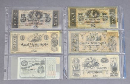 GROUP OF CIVIL WAR CONFEDERATE STATES OBSOLETE NOTES
