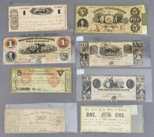 GROUP OF CIVIL WAR CONFEDERATE STATES OBSOLETE NOTES