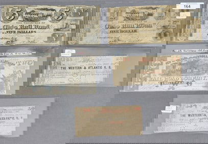 GROUP OF RAILROAD CURRENCY