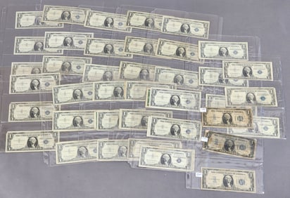 GROUP OF ONE DOLLAR SILVER CERTIFICATES