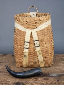 BURDEN BASKET AND POWDERHORN