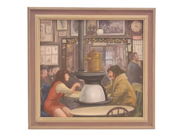CLYDE SINGER (OHIO, 1908-1999): MCSORLEY'S-TWO BY THE STOVE