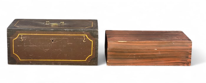 TWO DECORATED BOXES