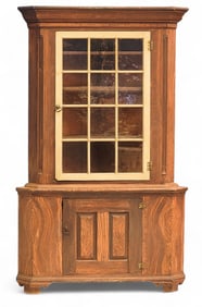 DECORATED PENNSYLVANIA CORNER CUPBOARD
