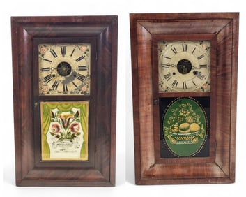 TWO CONNECTICUT OGEE MANTEL CLOCKS