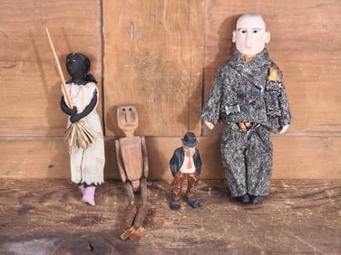 GROUP OF FOUR FOLK-ART FIGURES