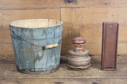 THREE WOODEN CONTAINERS