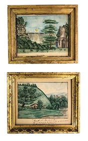 PAIR OF WATERCOLOR LANDSCAPES