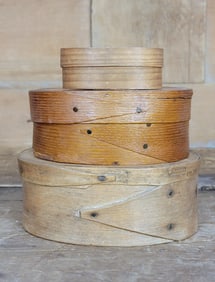 THREE BENTWOOD BOXES