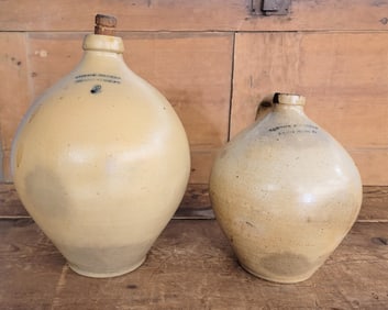 TWO BENNINGTON, VERMONT STONEWARE JUGS