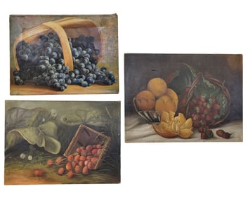 THREE STILL LIFE PAINTINGS