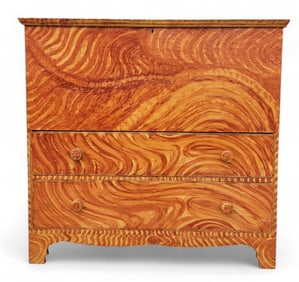 PAINT-DECORATED MULE CHEST