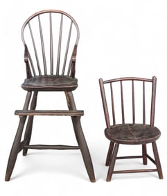 TWO CHILD'S WINDSORS