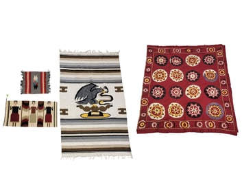 FOUR ETHNOGRAPHIC TEXTILES