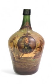 PAINT-DECORATED DEMIJOHN BOTTLE