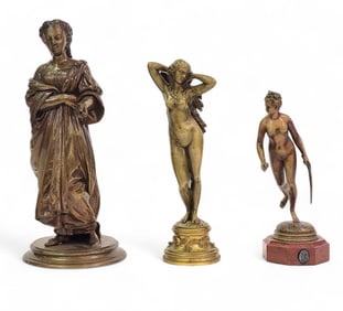 THREE SMALL BRONZE SCULPTURES