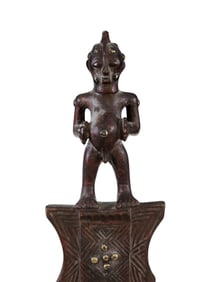 AFRICAN TRIBAL CARVED STAFF