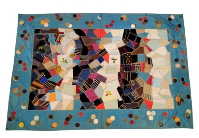 PATCHWORK CRAZY QUILT TOP